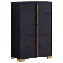 Coaster Fine Furniture 222835 Marceline - 5-Drawer Bedroom Chest - Black