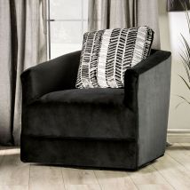 Furniture of America SM5160-CH Modbury - Swivel Chair - Black
