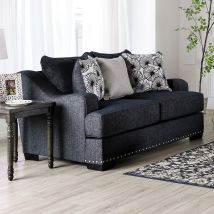 Furniture of America SM1218-LV Sonora - Loveseat - Dark Navy