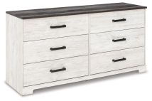 Ashley Furniture EB4121-131 Shawburn - Six Drawer Dresser - White / Black / Gray