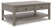 Signature Design by Ashley® T784-1 Charina - Antique Gray - Rectangular Cocktail Table