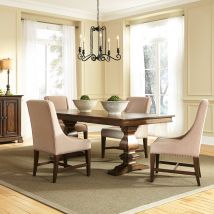 Liberty Furniture 242-DR-5TRS Liberty Furniture 242-DR-5TRS Armand - 5 Piece Trestle Table Set - Antique Brownstone