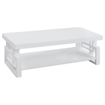 CoasterEssence 705708 Schmitt - Rectangular Coffee Table - White High Gloss