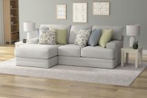 Jackson 2340/75/42-28 Jackson 2340/75/42-28 Stockbridge - 2 Piece Sofa Chaise With Comfort Coil Seating And 6 Accent Pillows Included (Left Side Facing Chaise) - Slate