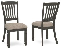 Ashley Furniture D736-01 Tyler Creek - Dining UPH Side Chair (Set of 2) - Slatback - Black / Grayish Brown