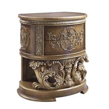 ACME BD00472 Constantine - Nightstand - Brown & Gold Finish