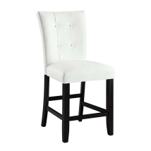 ACME DN01445 Hussein - Counter Height Chair (Set of 2) - White PU & Black Finish