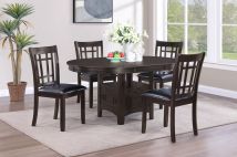 CoasterEveryday 102671-S5 Lavon - 5 Piece Oval Extension Leaf Dining Set - Espresso