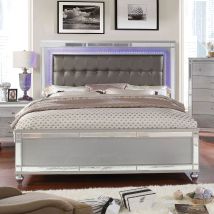 Furniture of America CM7977SV-CK-BED Brachium - California King Bed - Silver