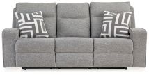 Ashley Furniture 9050315 Biscoe - Power Reclining Sofa With Adj Headrest - Pewter
