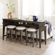 Liberty Furniture 792-OT-4PCS Mill Creek - 4 Piece Console Set (Bar Console & 3 Stools) - Peppercorn