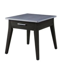 ACME LV00609 Zemocryss - End Table - Marble & Dark Brown Finish