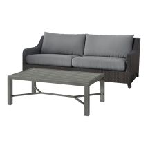 New Classic G807G-30S New Classic G807G-30S Skye - 2 Piece Outdoor Set (Sofa & Slat Top Coffee Table) - Gray