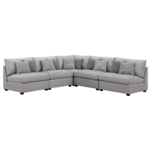 CoasterElevations 551511-S5A Cambria - Upholstered 5 Piece Modular Sectional Sofa - Gray