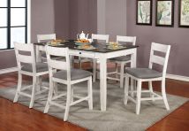 Furniture of America CM3715PT Anadia - Counter Height Table - Antique White / Gray