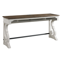 Intercon DK-TA-7622-RFO-C Drake - Sofa Bar Table - Rustic White / French Oak