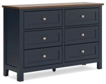Ashley Furniture B414-21 Landocken - Dresser - Brown / Blue