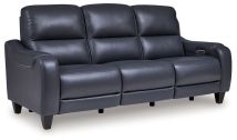Signature Design by Ashley® U7531115 Mercomatic - Ocean - Power Reclining Sofa With Adj Headrest