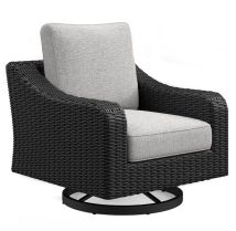 Ashley Furniture P792-821 Beachcroft - Swivel Lounge Chair - Black / Light Gray