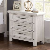 Furniture of America FOA7924N Shawnette - Nightstand With USB Plug - Antique White