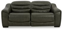 Signature Design by Ashley® U63404S1 Center Line - Dark Gray - 2-Piece Power Reclining Loveseat