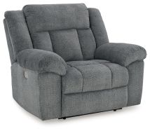 Signature Design by Ashley® 6930482 Tip-off - Slate - Power Recliner With Adj Headrest