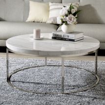 ACME LV02795 Zaidee - Coffee Table With Marble - Nickel