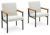 Signature Design by Ashley® D790-02A Dressonni - Brown - Dining Upholstered Arm Chair (Set of 2)
