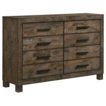 CoasterEveryday 222633 Woodmont - 8-Drawer Dresser - Rustic Golden Brown