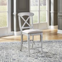 Liberty Furniture 303W-B300124 Ocean Isle - Upholstered X Back Counter Chair - Antique White