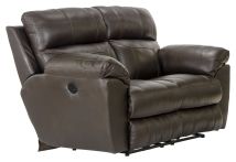 Jackson Furniture Industries 64072-1273/89-3073/89 Jackson Furniture Industries 64072-1273/89-3073/89 Costa - Top Grain Italian Leather Power Lay Flat Reclining Loveseat - Chocolate