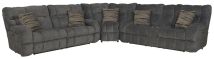 Jackson Furniture Industries 635/91/99/98-88 Jackson Furniture Industries 635/91/99/98-88 Ashland - 3 Piece Power Reclining Sectional With 4 Lay Flat Reclining Seats - Granite