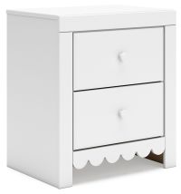 Signature Design by Ashley® B2540-92 Mollviney - White - Two Drawer Night Stand