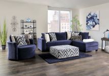 Furniture of America SM5151-SECT Griswold - Sectional - Navy