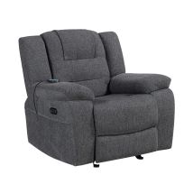 New Classic U2540-15P1-GRY New Classic U2540-15P1-GRY Redondo - Glider Recliner With Heat, Massage, Power - Dark Gray