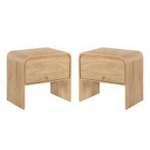 New Classic 30-T3518N-2ET New Classic 30-T3518N-2ET Mara - One Drawer End Table / Bedside Table (Set of 2) - Natural