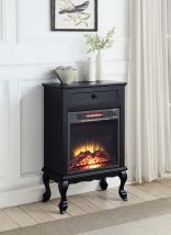 ACME AC00854 Eirene - Fireplace - Black Finish