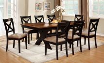 Furniture of America CM3776T-TABLE Liberta - Dining Table - Dark Oak / Black / Beige
