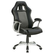 CoasterEssence 800046 Roger - Upholstered Adjustable Home Office Desk Chair - Black