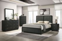 Coaster Fine Furniture 223661KE-S5 Cavelle - 5 Piece Eastern King Bedroom Set - Black