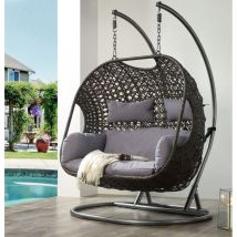 ACME 45084 Vasant - Patio Swing Chair - Gray, Dark