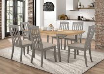 CoasterEveryday 109811-S7 Nogales - 7 Piece Rectangular Dining Table Set - Coastal Gray