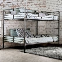 Furniture of America CM-BK913QQ-BED Olga - Queen Over Queen Bunk Bed - Antique Black