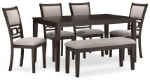 Signature Design by Ashley® D422-325 Langwest - Brown - Dining Room Table Set (Set of 6)
