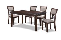 New Classic D1701-160-CHY New Classic D1701-160-CHY Gia - 5 Piece Dining Set (Table & 4 Chairs) - Cherry