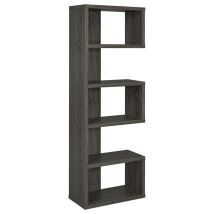 CoasterEveryday 800552 Joey - 5-Shelf Bookshelf - Weathered Gray
