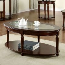 Furniture of America CM4131OC Granvia - Coffee Table - Dark Cherry