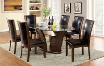 Furniture of America CM3710OT-TABLE Manhattan - Oval Table - Brown Cherry
