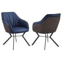 CoasterEssence 193722 Mayer - Upholstered Dining Arm Chair (Set of 2) - Blue