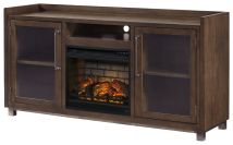 Ashley Furniture W633W5 Starmore - 2 Pc. - 70" TV Stand With Faux Firebrick Fireplace Insert - Brown